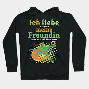 Ich liebe meine Freundin Fußball Hoodie